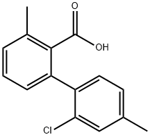 2-(2-Chloro-4-methylphenyl)-6-methylbenzoic acid Structure