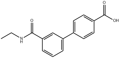 4-[3-(N-Ethylaminocarbonyl)phenyl]benzoic acid Structure