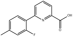 6-(2-Fluoro-4-methylphenyl)picolinic acid Structure