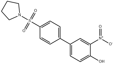 2-Nitro-4-[4-(pyrrolidinylsulfonyl)phenyl]phenol Structure