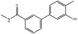 2-Methyl-5-[3-(N-methylaminocarbonyl)phenyl]phenol Structure