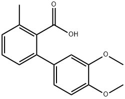 2-(3,4-Dimethoxyphenyl)-6-methylbenzoic acid 구조식 이미지