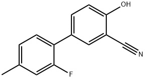 2-Cyano-4-(2-fluoro-4-methylphenyl)phenol Structure