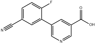 5-(5-Cyano-2-fluorophenyl)nicotinic acid Structure