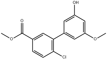 5-(2-Chloro-5-methoxycarbonylphenyl)-3-methoxyphenol Structure