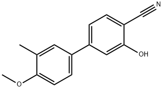 2-Cyano-5-(4-methoxy-3-methylphenyl)phenol Structure