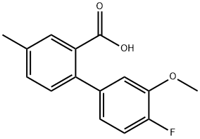 2-(4-Fluoro-3-methoxyphenyl)-5-methylbenzoic acid Structure