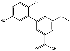 3-(2-Chloro-5-hydroxyphenyl)-5-methoxybenzoic acid Structure