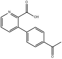 3-(4-Acetylphenyl)picolinic acid 구조식 이미지