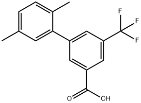 3-(2,5-Dimethylphenyl)-5-trifluoromethylbenzoic acid Structure