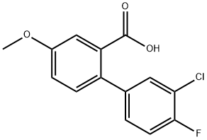 2-(3-Chloro-4-fluorophenyl)-5-methoxybenzoic acid Structure