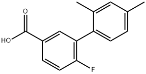 3-(2,4-Dimethylphenyl)-4-fluorobenzoic acid Structure