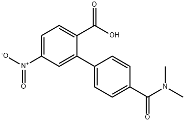 2-[4-(N,N-Dimethylaminocarbonyl)phenyl]-4-nitrobenzoic acid Structure