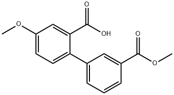 2-(3-Methoxycarbonylphenyl)-5-methoxybenzoic acid Structure