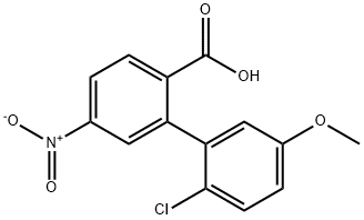 2-(2-Chloro-5-methoxyphenyl)-4-nitrobenzoic acid 구조식 이미지