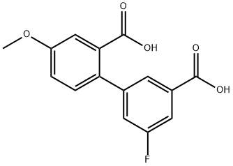 2-(3-Carboxy-5-fluorophenyl)-5-methoxybenzoic acid Structure