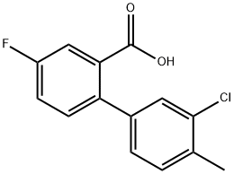 2-(3-Chloro-4-methylphenyl)-5-fluorobenzoic acid Structure