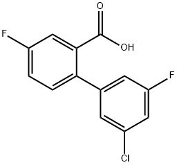 2-(3-Chloro-5-fluorophenyl)-5-fluorobenzoic acid Structure