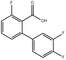 2-(3,4-Difluorophenyl)-6-fluorobenzoic acid Structure