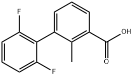 3-(2,6-Difluorophenyl)-2-methylbenzoic acid Structure