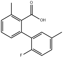 2-(2-Fluoro-5-methylphenyl)-6-methylbenzoic acid Structure