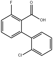 2-(2-Chlorophenyl)-6-fluorobenzoic acid Structure