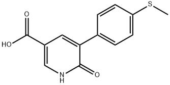 6-Hydroxy-5-(4-methylthiophenyl)nicotinic acid Structure