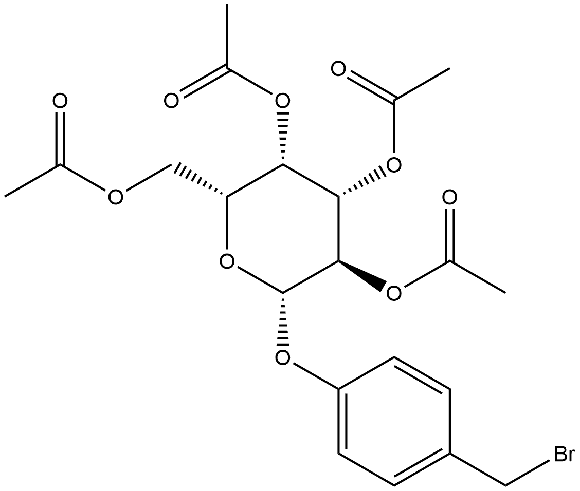 β-D-Galactopyranoside, 4-(bromomethyl)phenyl, 2,3,4,6-tetraacetate Structure