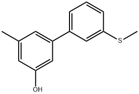 3-Methyl-5-(3-methylthiophenyl)phenol Structure