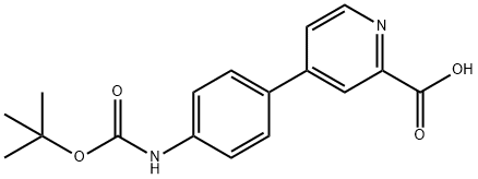 4-(4-BOC-Aminophenyl)picolinic acid Structure