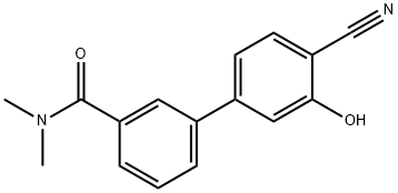 2-Cyano-5-[3-(N,N-dimethylaminocarbonyl)phenyl]phenol Structure