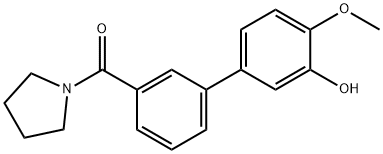 2-Methoxy-5-(3-pyrrolidinylcarbonylphenyl)phenol Structure