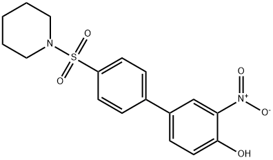 2-Nitro-4-[4-(piperidin-1-ylsulfonyl)phenyl]phenol Structure