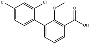 3-(2,4-Dichlorophenyl)-2-methoxybenzoic acid Structure