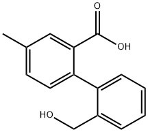 2-(2-Hydroxymethylphenyl)-5-methylbenzoic acid 구조식 이미지