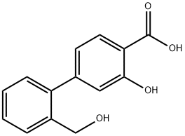 2-Hydroxy-4-(2-hydroxymethylphenyl)benzoic acid Structure