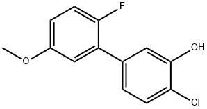 2-Chloro-5-(2-fluoro-5-methoxyphenyl)phenol Structure