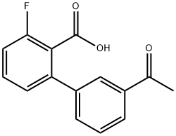 2-(3-Acetylphenyl)-6-fluorobenzoic acid Structure