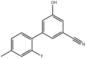 3-Cyano-5-(2-fluoro-4-methylphenyl)phenol Structure