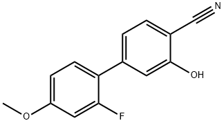 2-Cyano-5-(2-fluoro-4-methoxyphenyl)phenol Structure