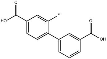 [1,1'-Biphenyl]-3,4'-dicarboxylic acid, 2'-fluoro- Structure