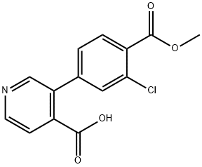 3-(3-Chloro-4-methoxycarbonylphenyl)isonicotinic acid Structure