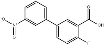 2-Fluoro-5-(3-nitrophenyl)benzoic acid Structure