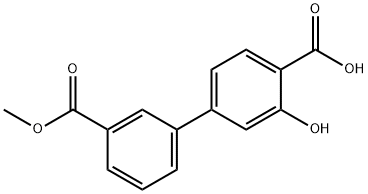 2-Hydroxy-4-(3-methoxycarbonylphenyl)benzoic acid Structure