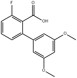 2-(3,5-Dimethoxyphenyl)-6-fluorobenzoic acid Structure