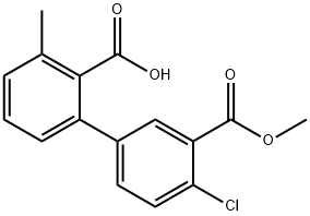 2-(4-Chloro-3-methoxycarbonylphenyl)-6-methylbenzoic acid Structure