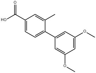 4-(3,5-Dimethoxyphenyl)-3-methylbenzoic acid Structure