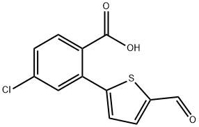 2-(5-Formylthiophen-2-yl)-4-chlorobenzoic acid Structure