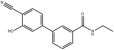 2-Cyano-5-[3-(N-ethylaminocarbonyl)phenyl]phenol Structure