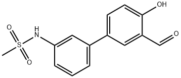 2-Formyl-4-(3-methylsulfonylaminophenyl)phenol Structure